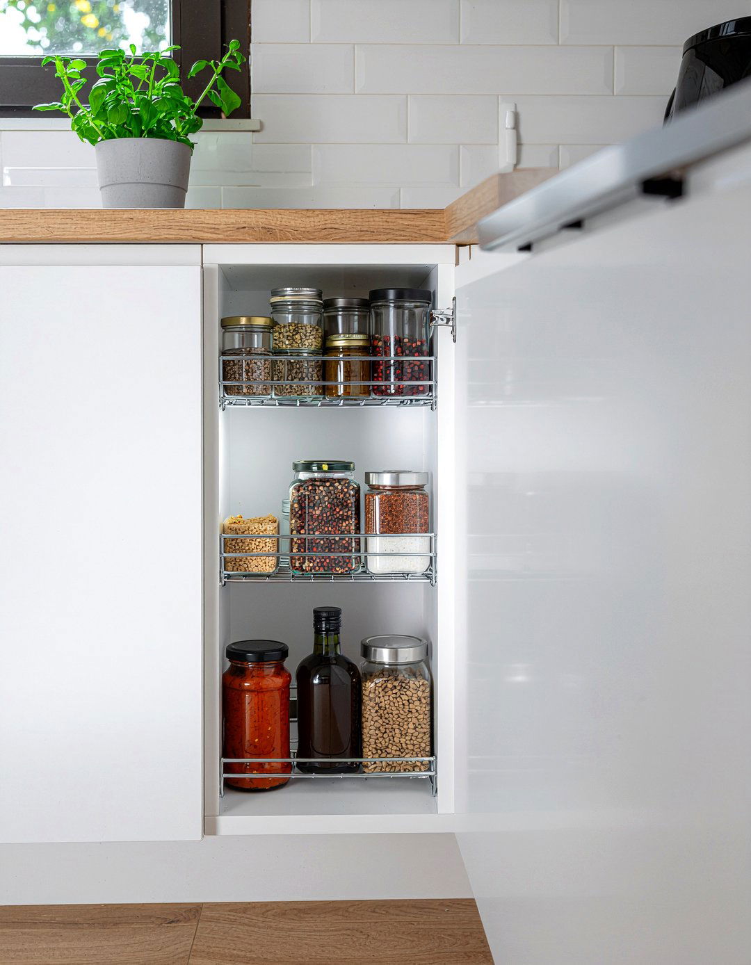 Narrow Pull Out Cabinet - 30 pantry organization kitchen ideas