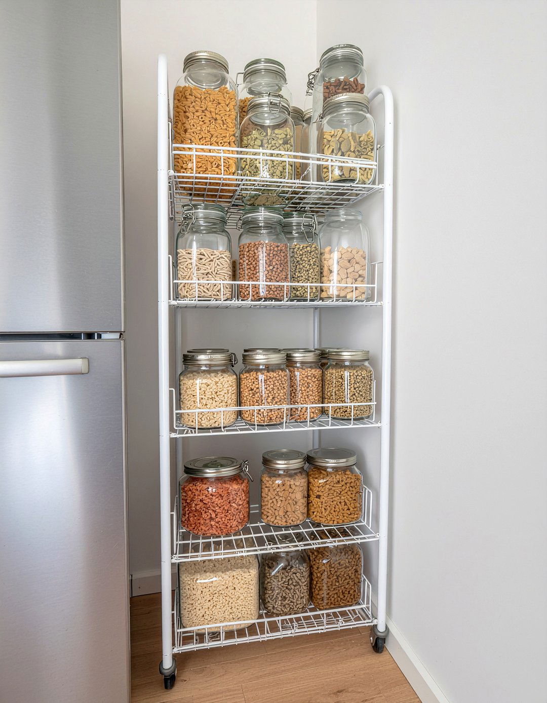 Narrow Rolling Pantry Cart - 30 kitchen cart ideas