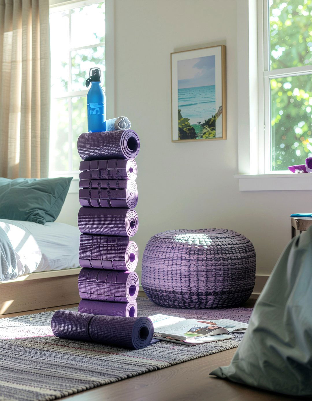 Narrow Vertical Cube Tower - 30 bedroom storage cubes