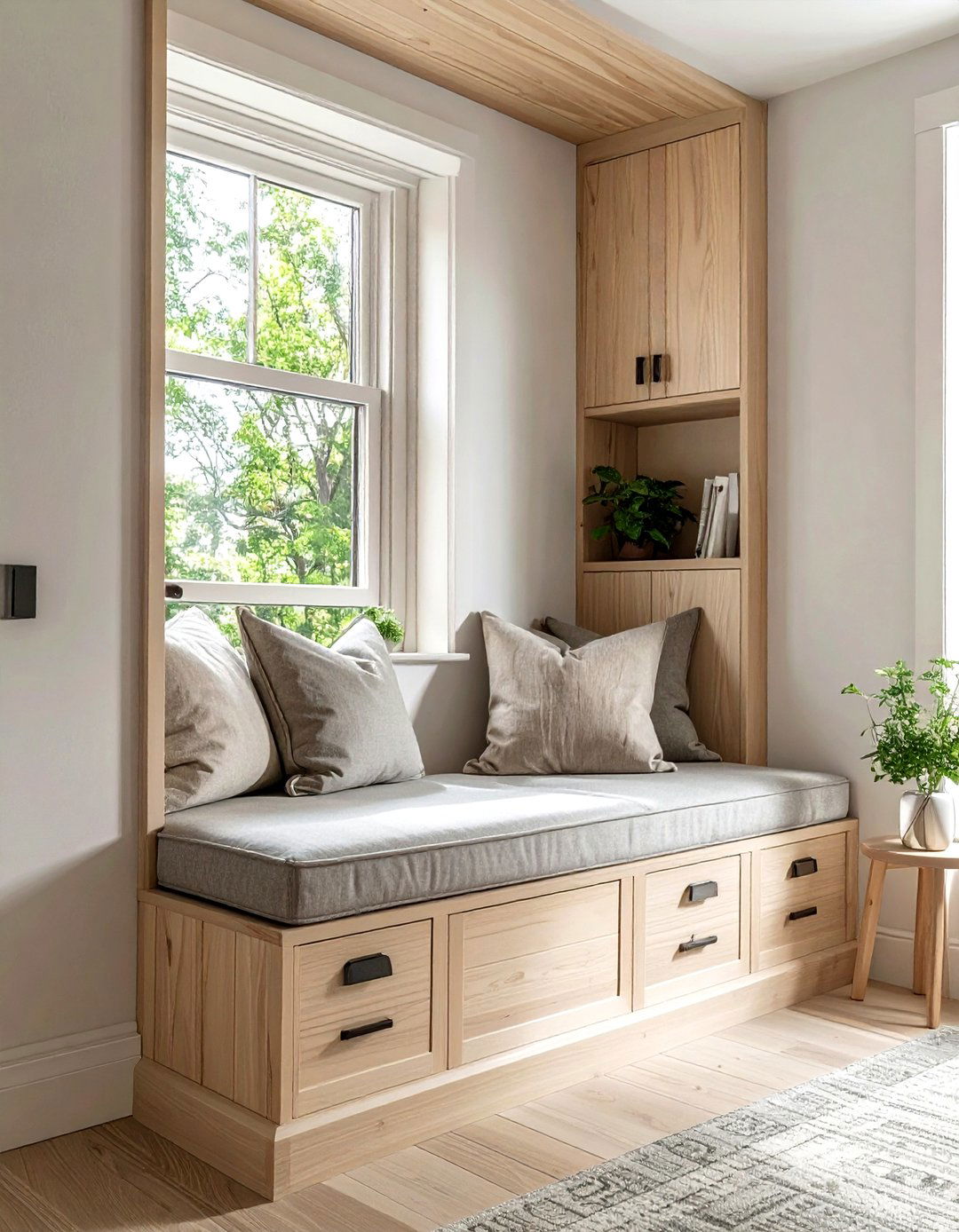 Narrow Window Seat Storage - 30 living room window seat storage