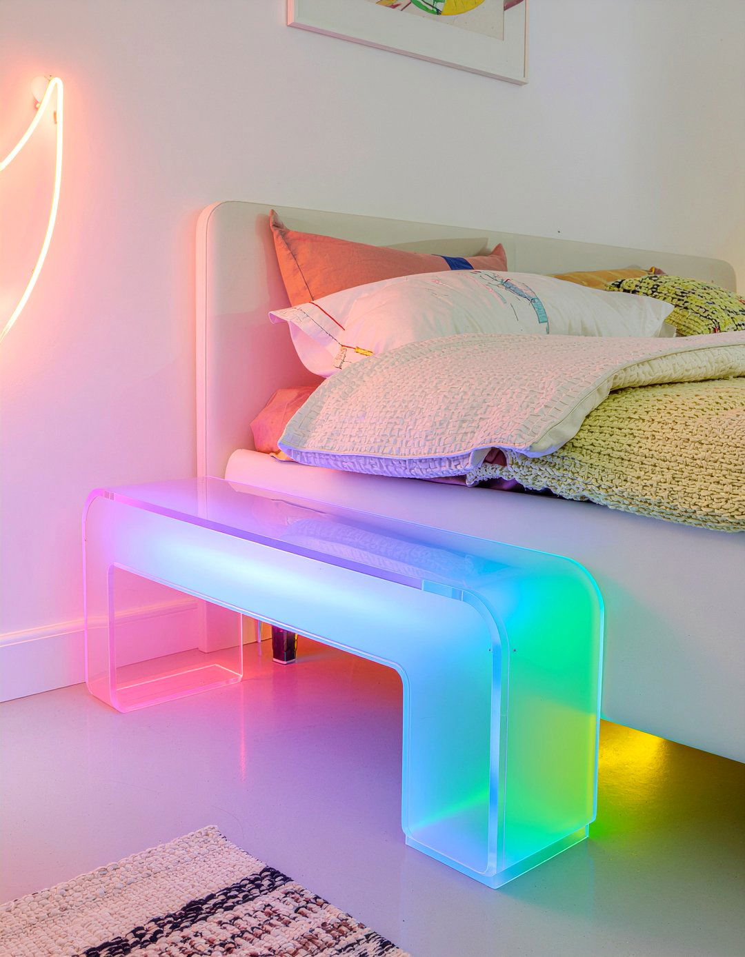 Narrow acrylic nightstand - 30 bedroom narrow nightstands