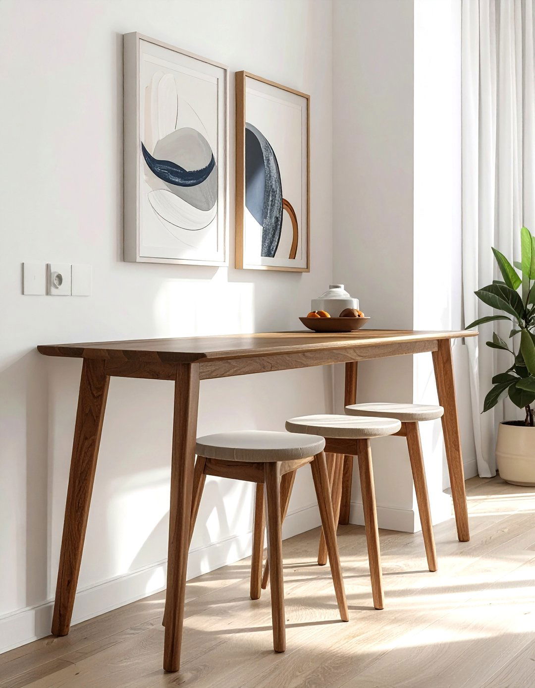 Narrow console dining table - 30 dining room for small spaces