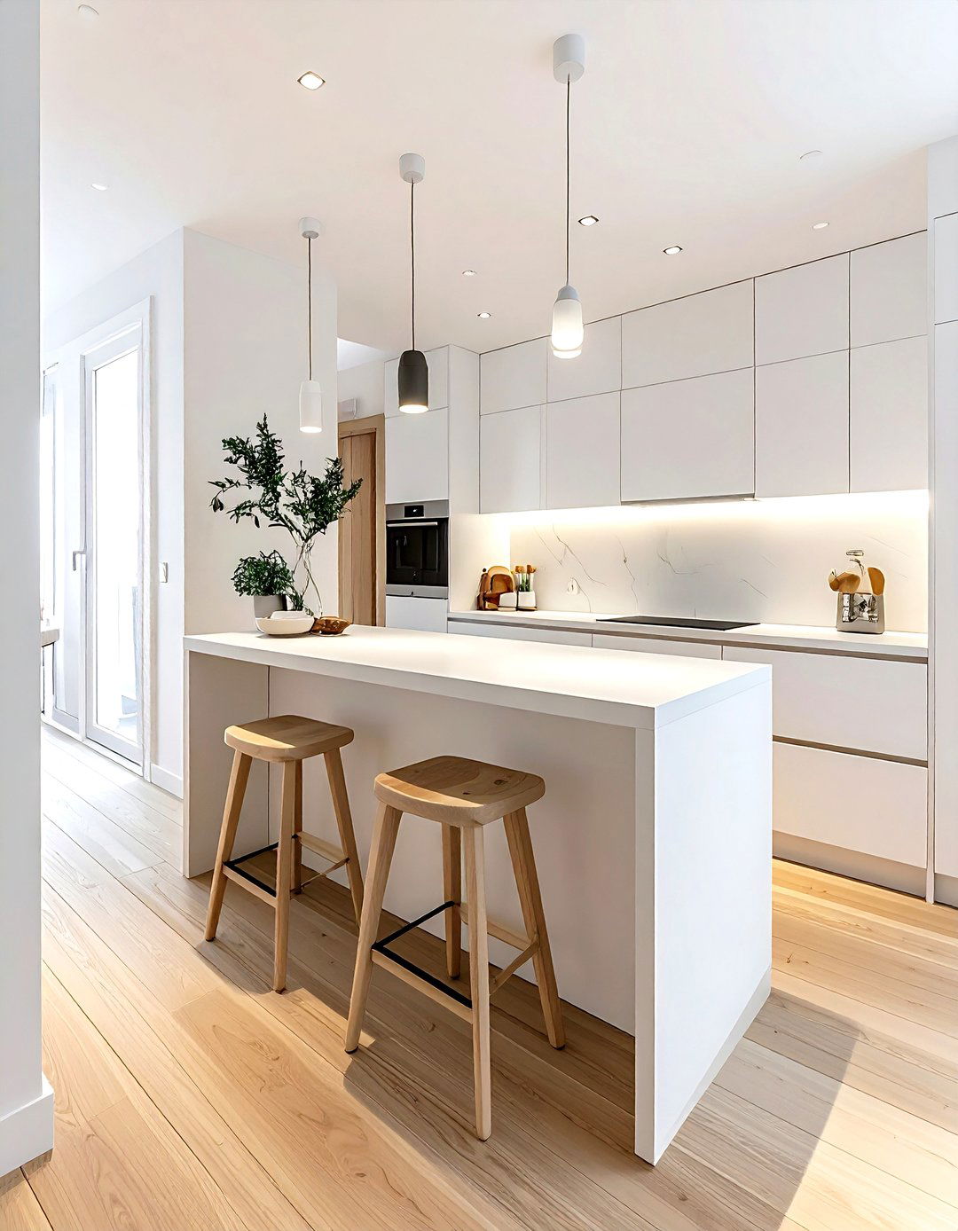 Narrow island layout - 30 kitchen island ideas