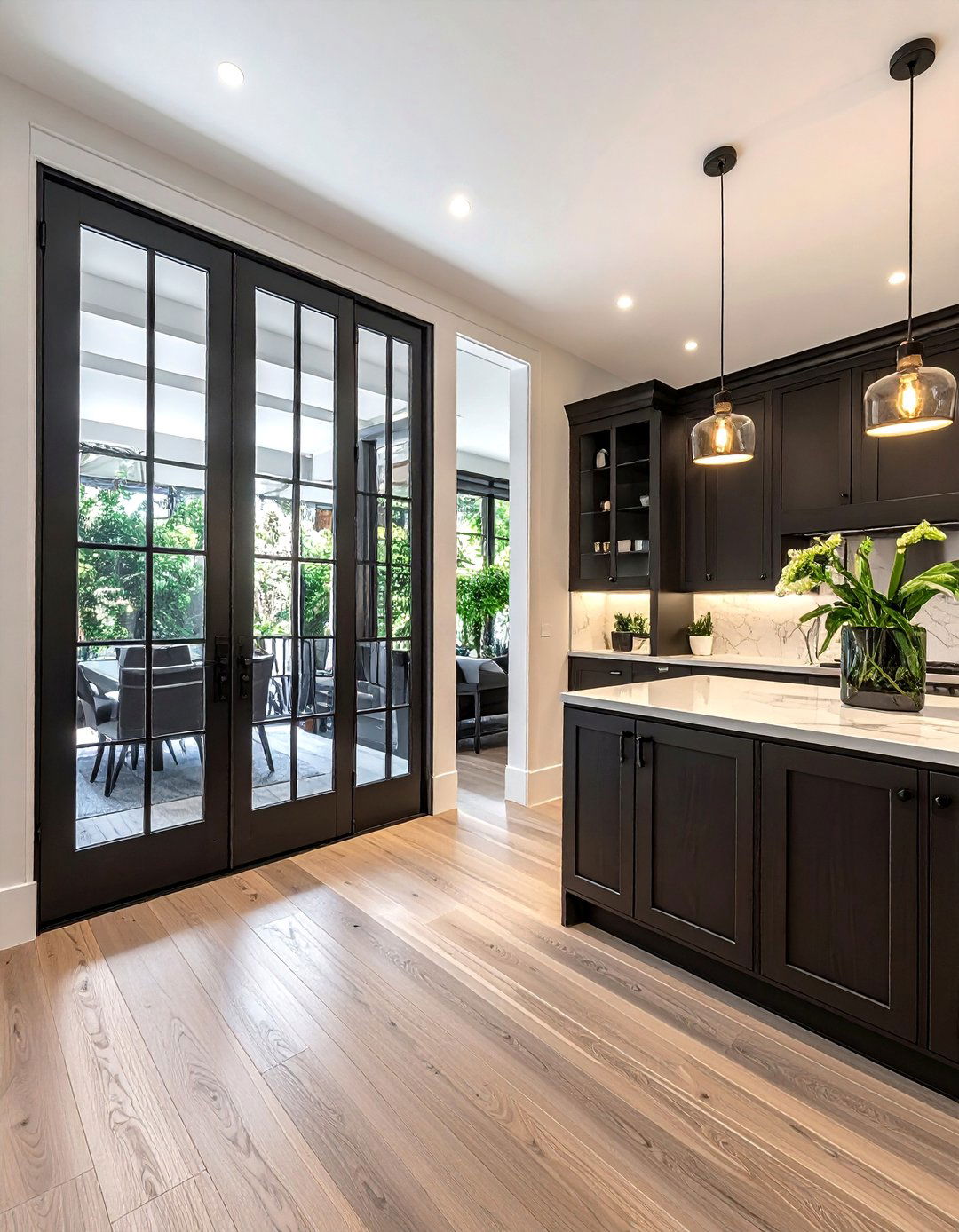 Narrow kitchen french door - 30 kitchen French door ideas