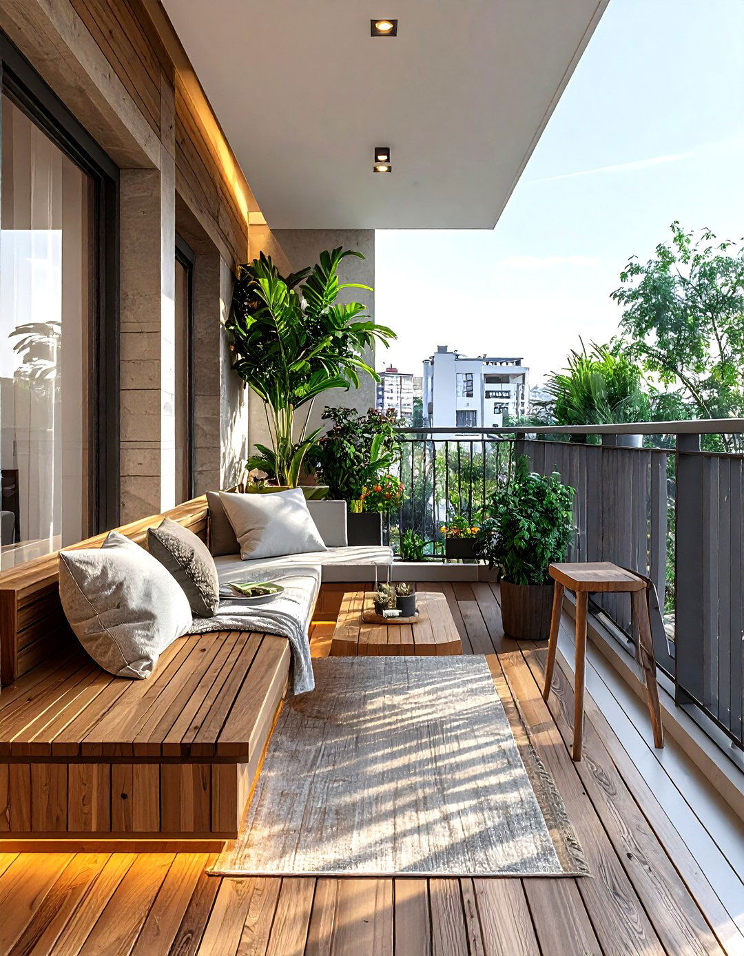 Narrow living room balcony solution - 30 living room with balcony ideas