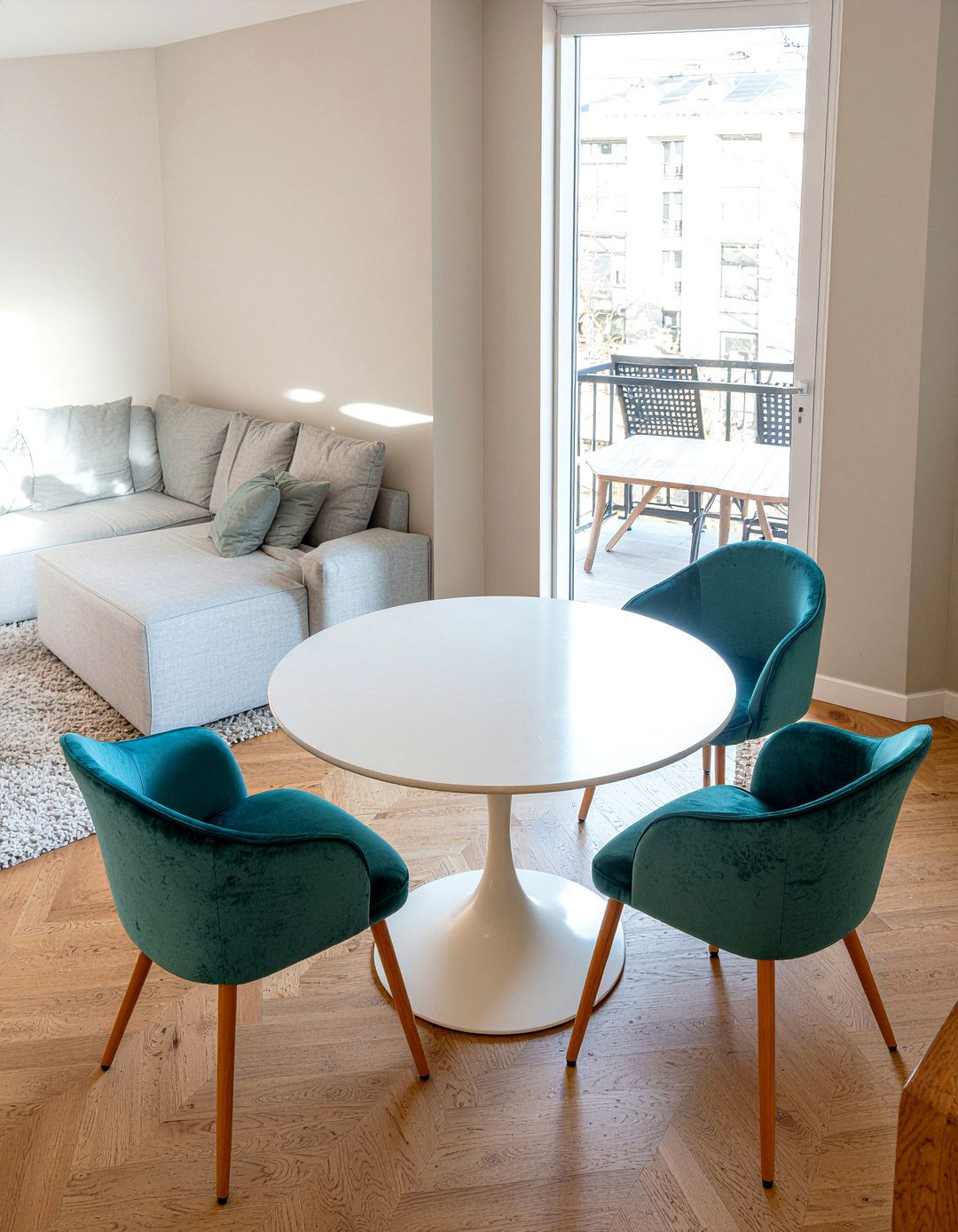 Narrow living room round table - 30 long living room ideas