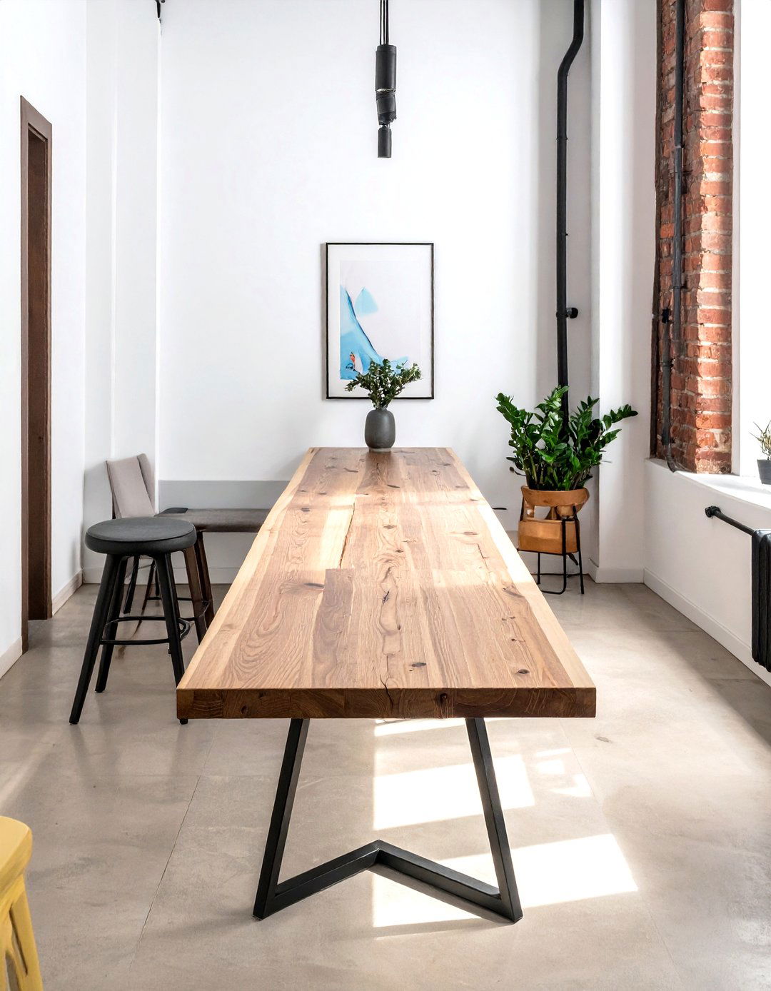 Narrow trestle table - 30 trestle dining table ideas