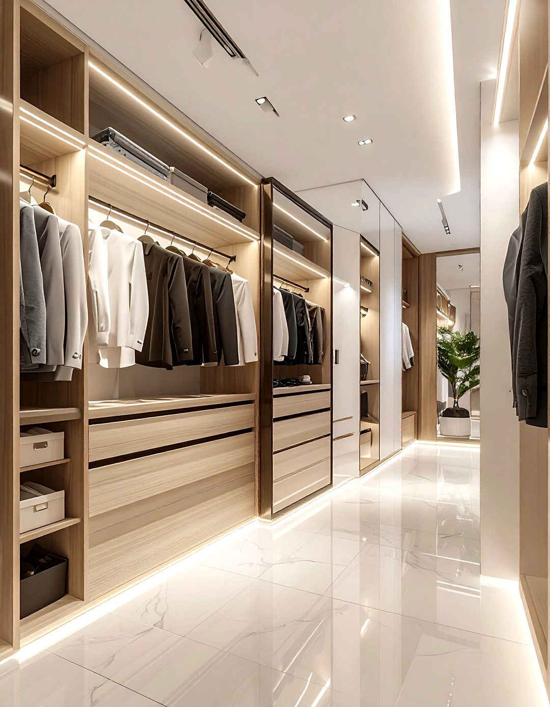 Narrow walk in closet - 30 bedroom closet organization