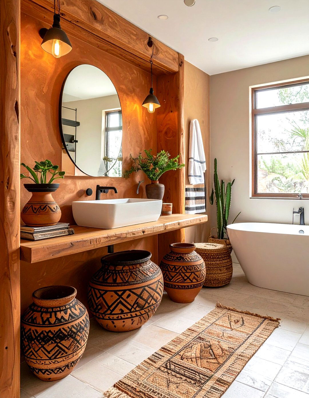Native American pottery - 30 southwestern bathroom ideas
