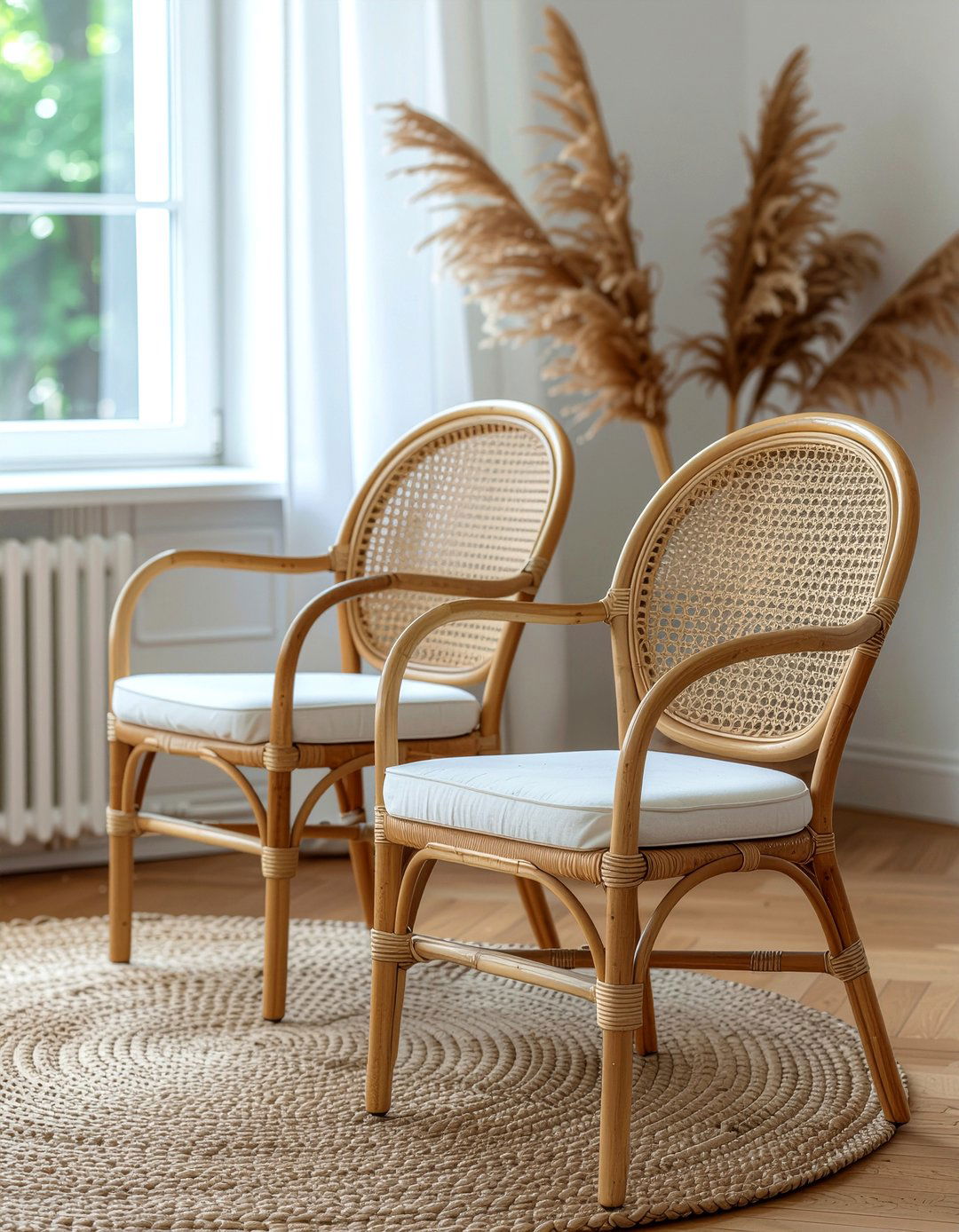 Natural Cane Dining Chairs - 30 neutral dining chair ideas