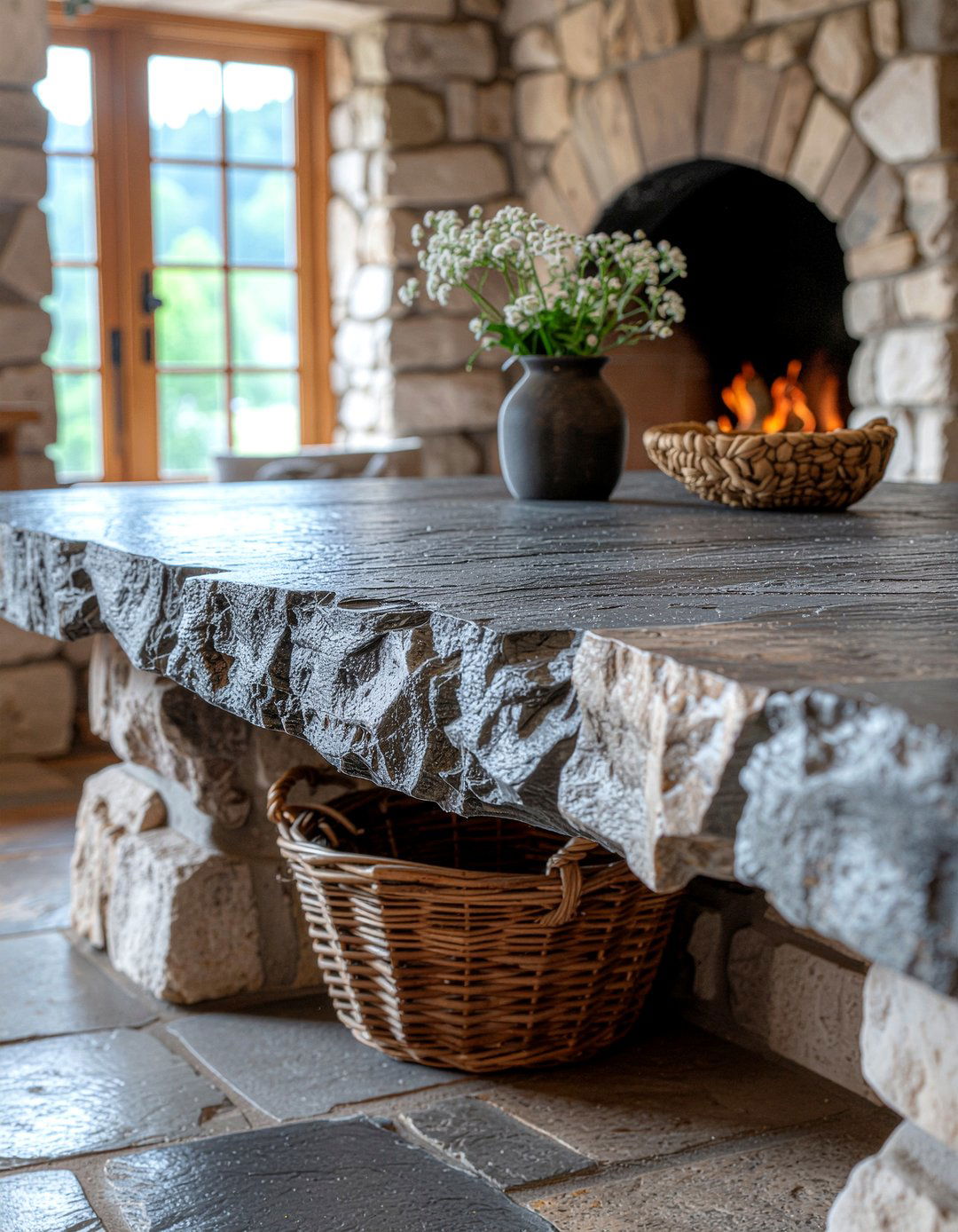 Natural Cleft Slate Surface - 30 slate floor kitchen ideas