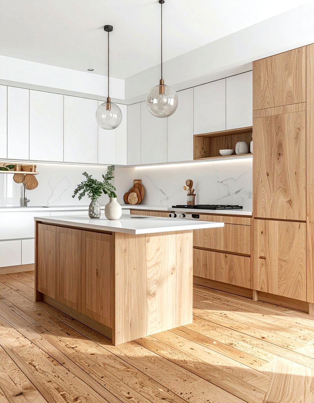 Natural Cork Kitchen Plank - 30 cork floor kitchen ideas