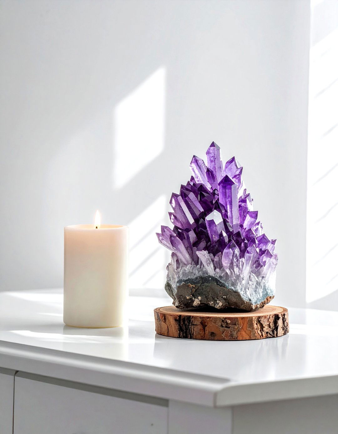 Natural Crystal Cluster - 30 dresser top styling ideas