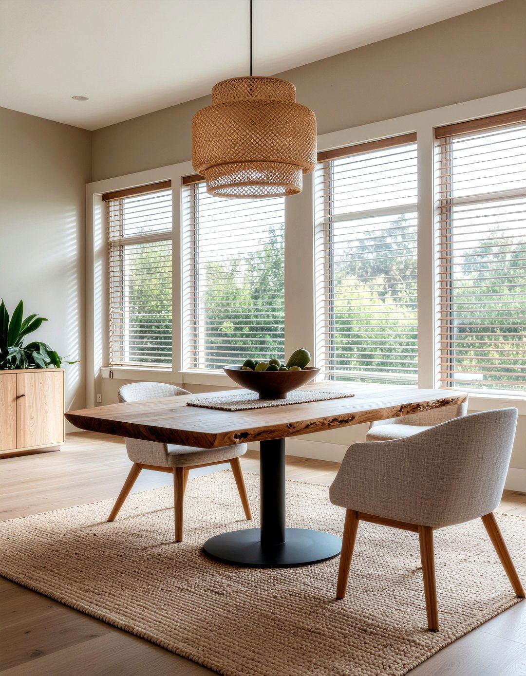 Natural Fiber Blinds - 30 dining room blinds ideas