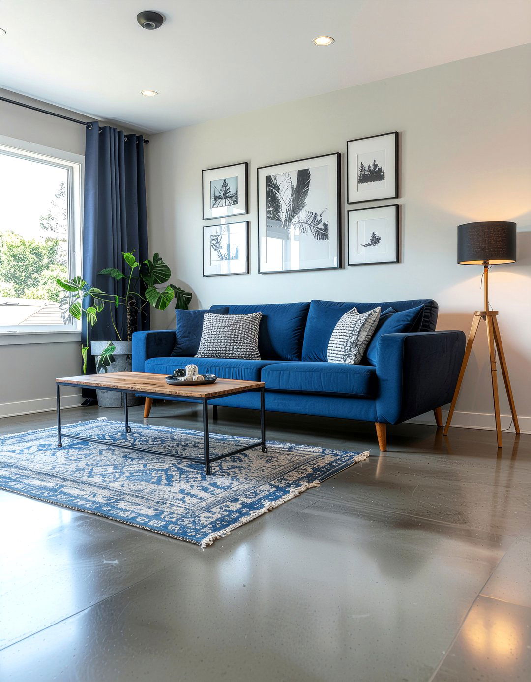 Natural Grey Concrete Floor - 30 living room concrete floors