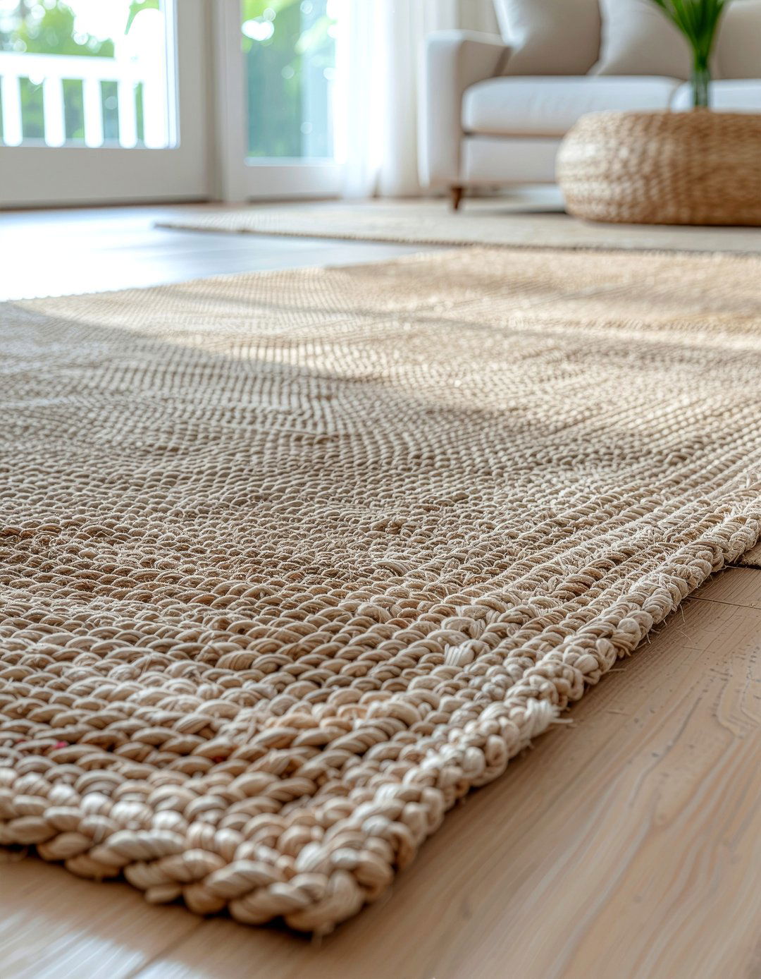 Natural Jute Rug - 30 living room refresh ideas