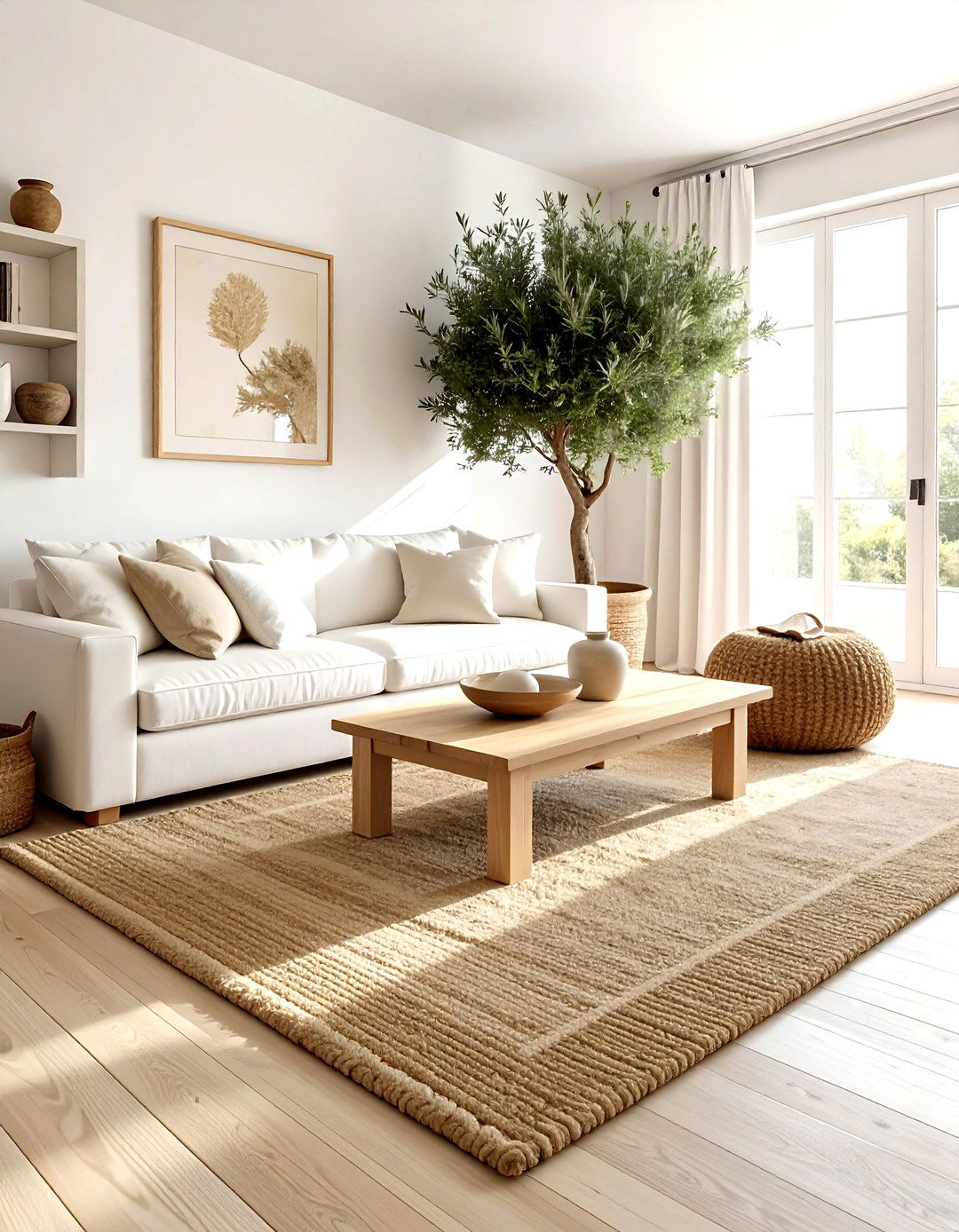 Natural Jute Rug - 30 living room jute rugs