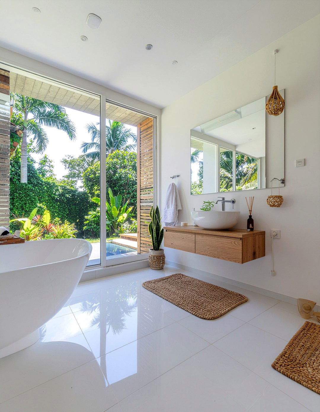 Natural Light - 30 jungle bathroom ideas