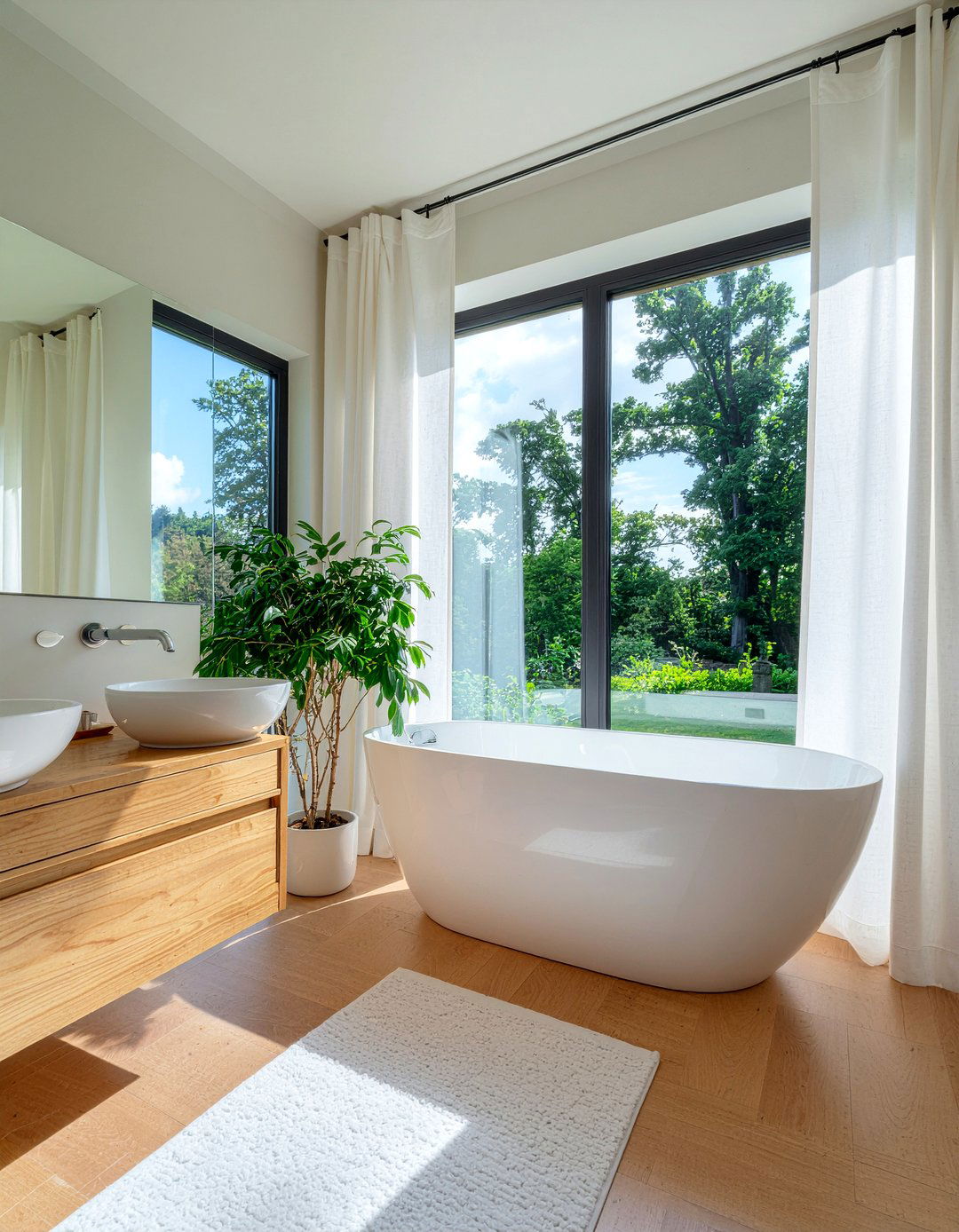 Natural Light Bathroom - 30 nature-inspired bathroom ideas