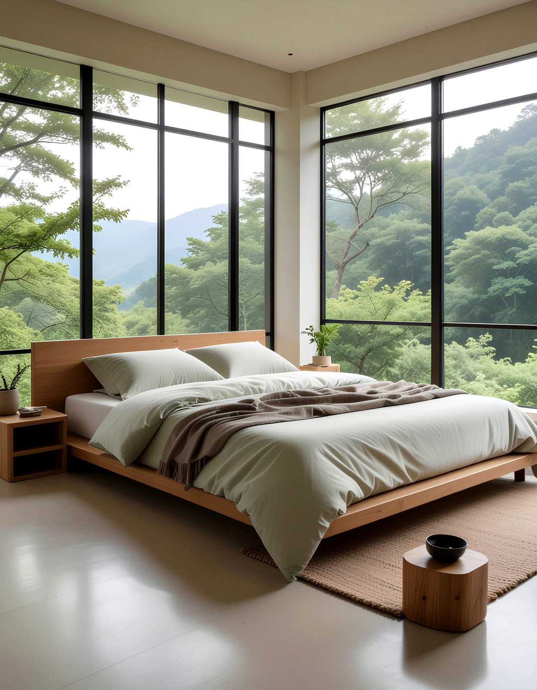 Natural Linen Bedding - 30 zen bedroom ideas