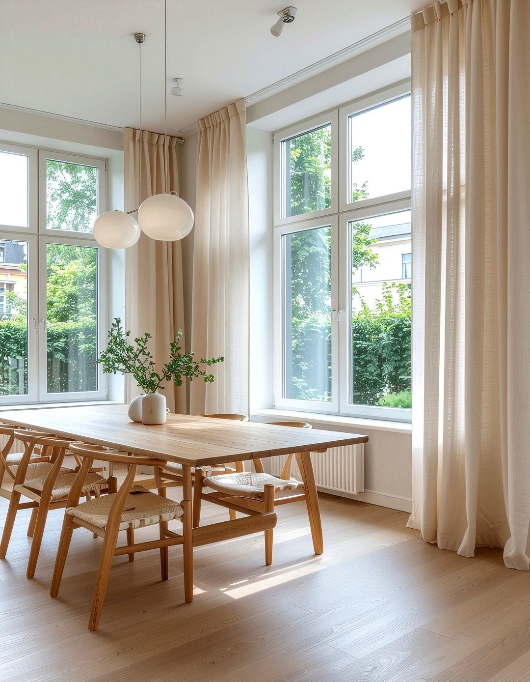 Natural Linen Drapery - 30 Peruvian dining room ideas