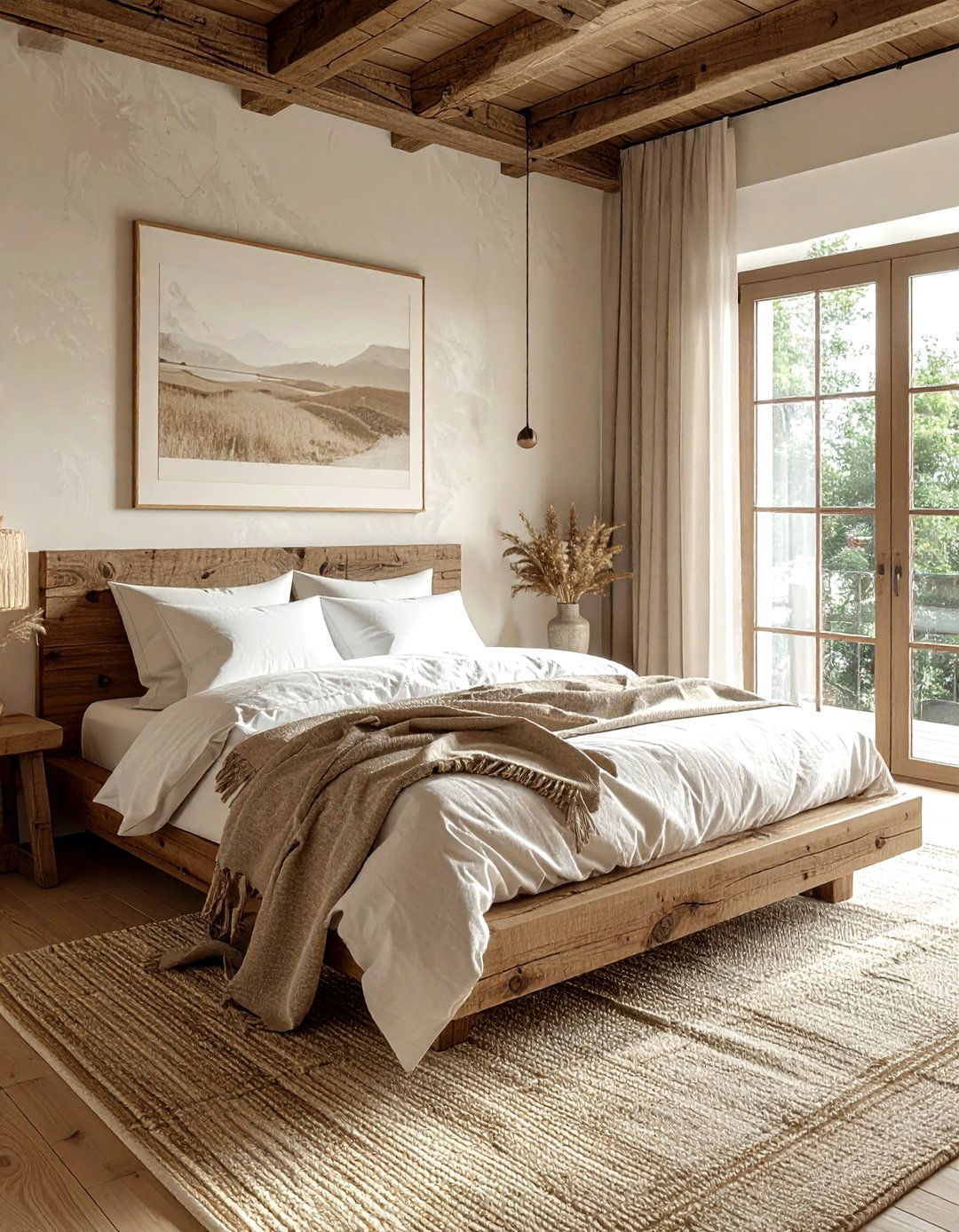 Natural Linen Sheets - 30 airy bedroom ideas