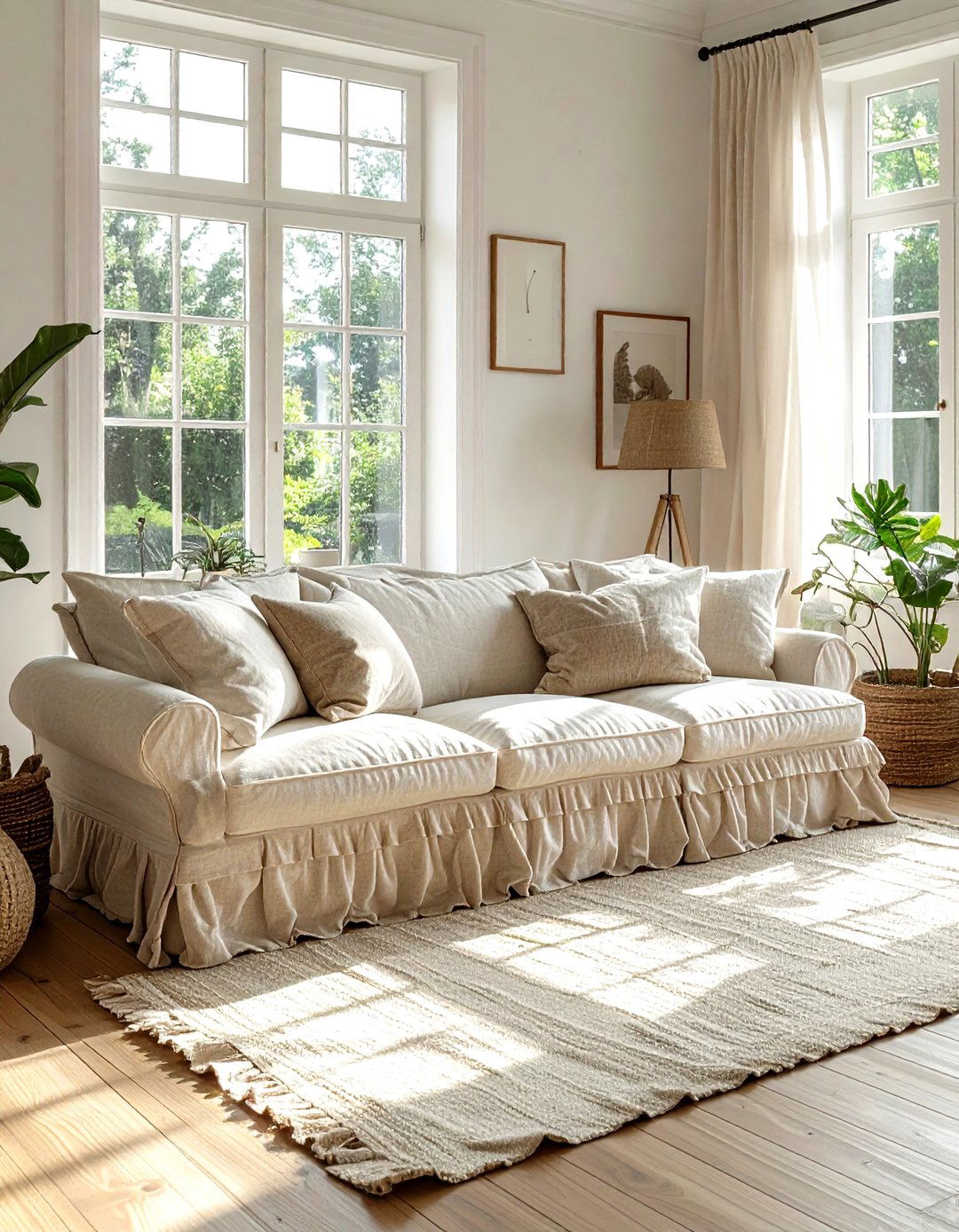 Natural Linen Slipcovers - 30 French country decor ideas