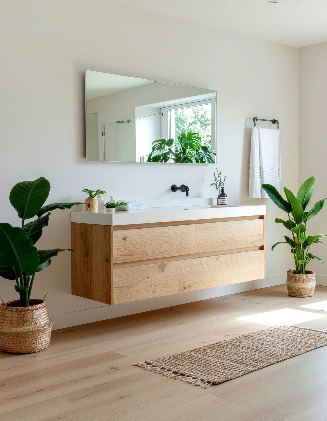 Natural Oak Bathroom Cabinet - 30 bathroom cabinet ideas
