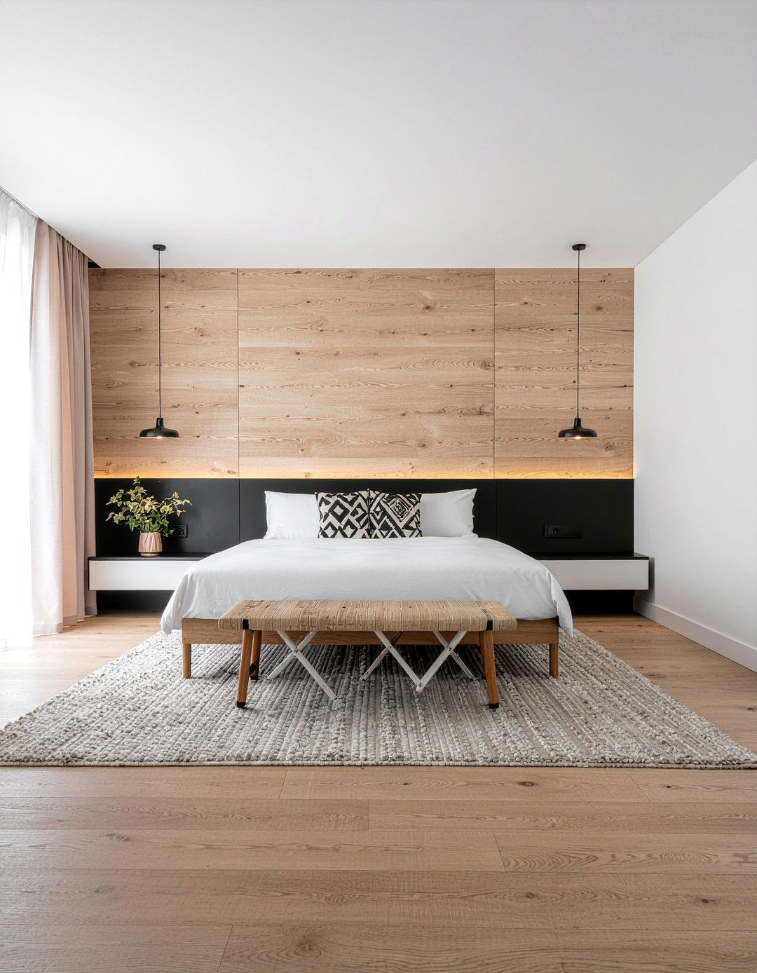 Natural Oak Paneling - 30 bedroom paneling ideas