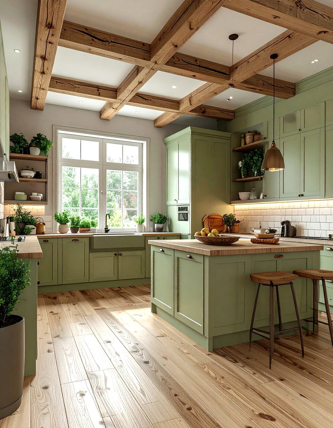 Natural Pine Vinyl Plank - 30 vinyl floor kitchen ideas
