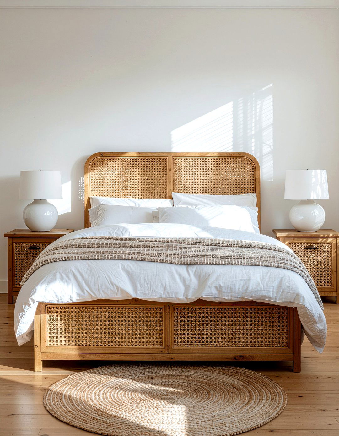 Natural Rattan Cane Headboard - 30 bedroom cane headboards