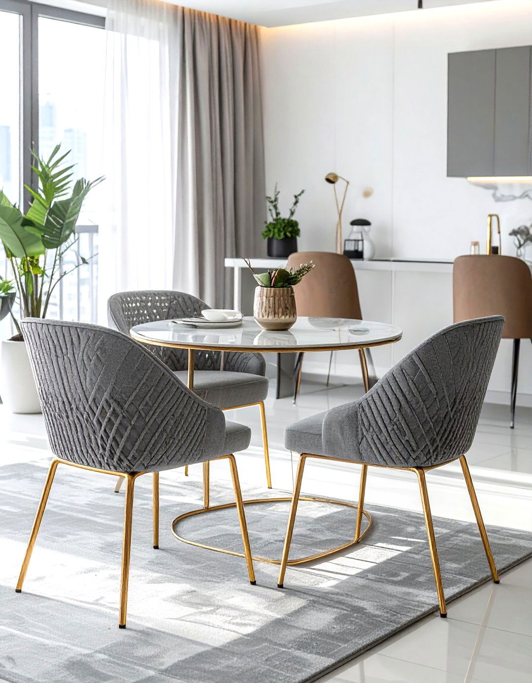 Natural Rattan Dining Set - 30 wicker dining room ideas