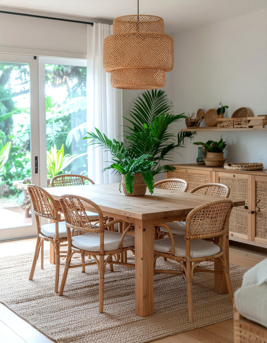Natural Rattan Furniture - 30 dining room makeover ideas