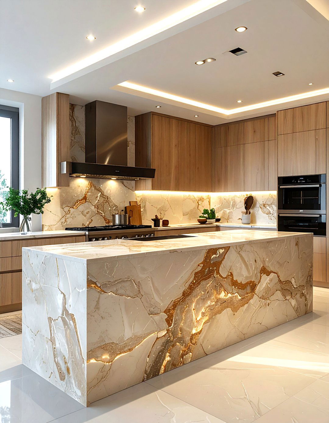 Natural Stone Backsplash - 30 California kitchen ideas