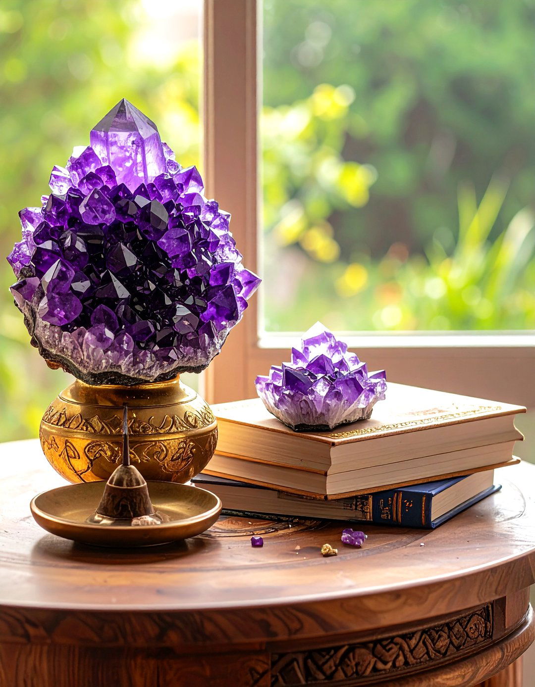 Natural Stone Cluster - 30 side table decor ideas