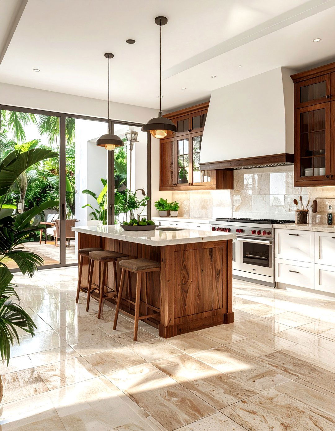 Natural Stone Flooring - 30 Caribbean kitchen ideas