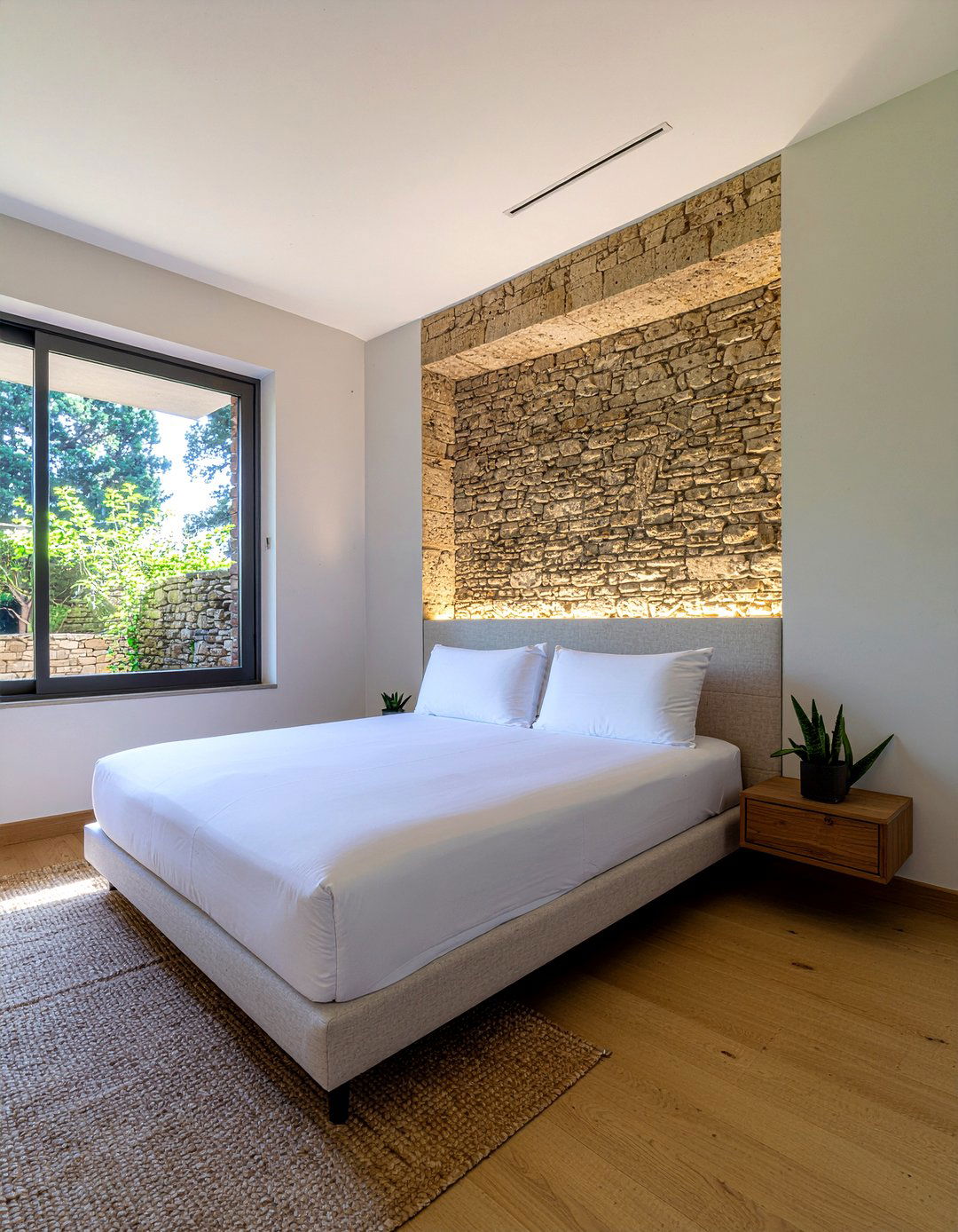 Natural Stone Niche - 30 bedroom niche ideas