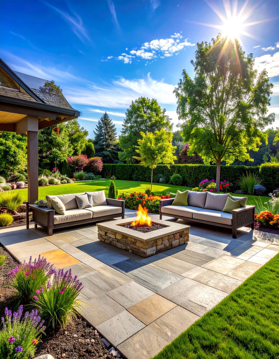 Natural Stone Patio - 30 outdoor decor ideas