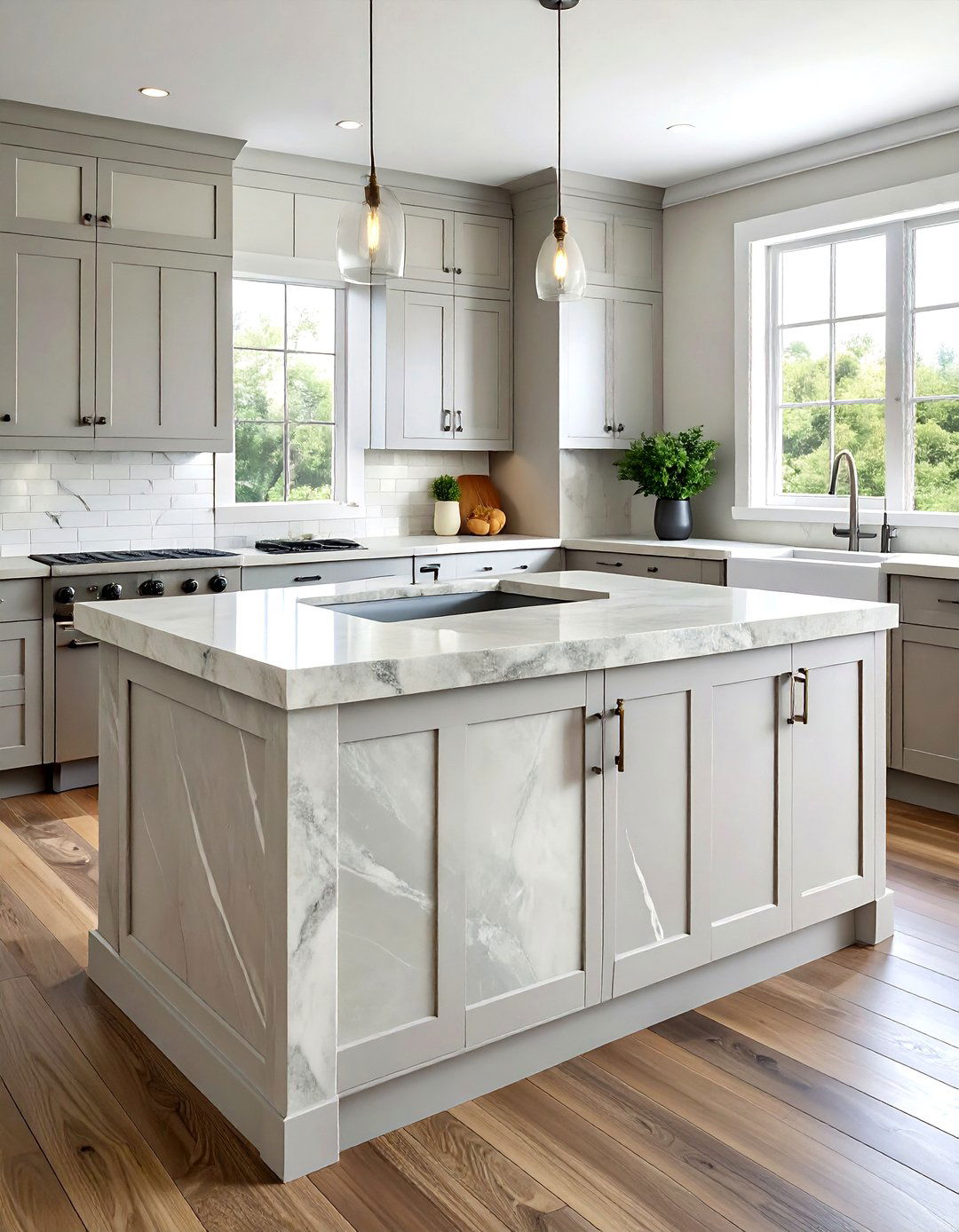 Natural Stone Slab - 30 unique kitchen ideas