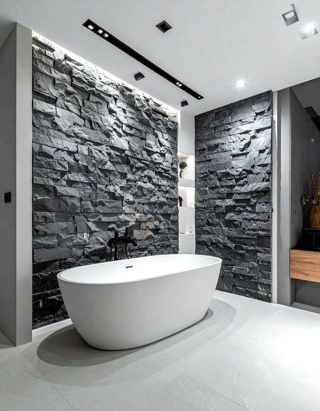 Natural Stone Wall Bathroom - 30 natural bathroom ideas