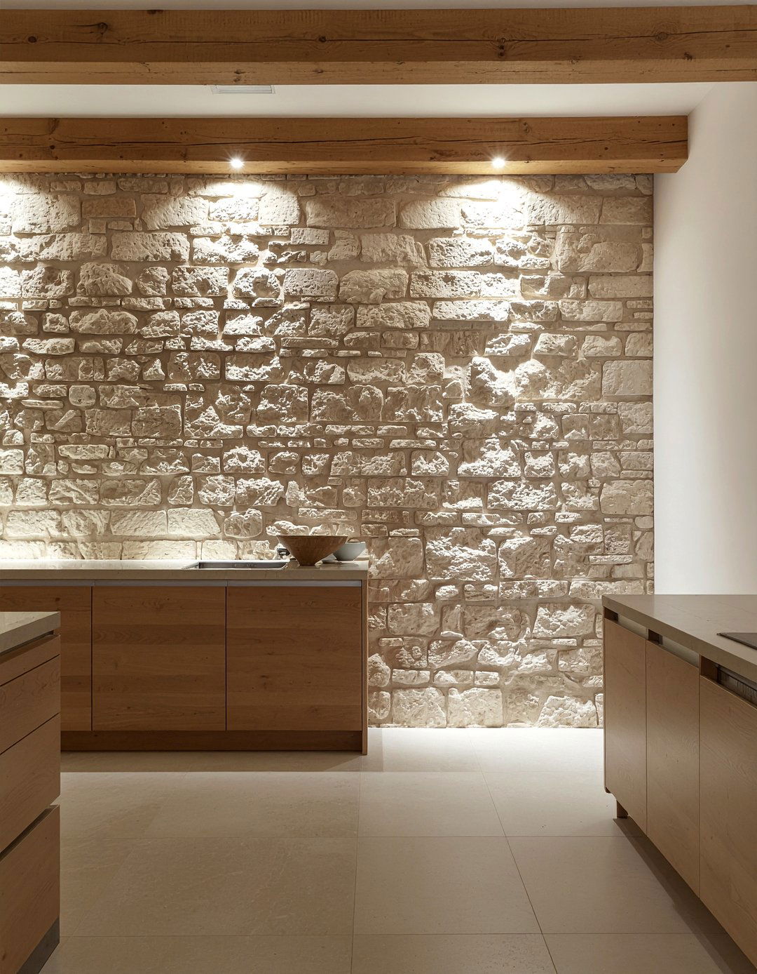 Natural Stone Walls - 30 English farmhouse kitchen ideas