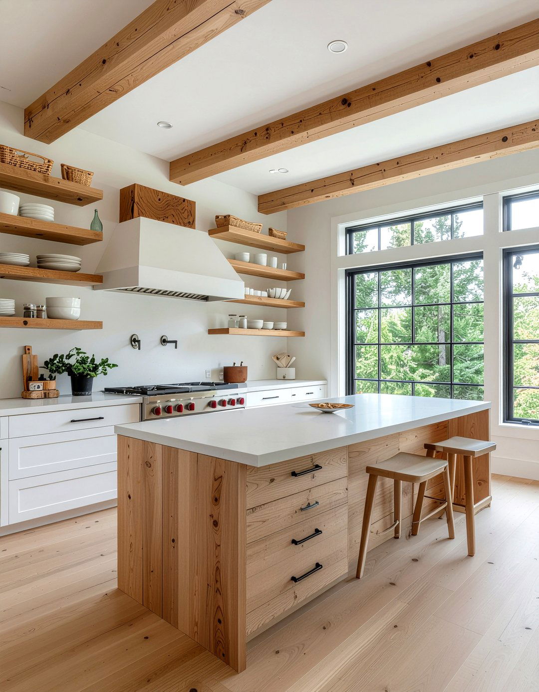 Natural Wood Accents - 30 layered kitchen ideas