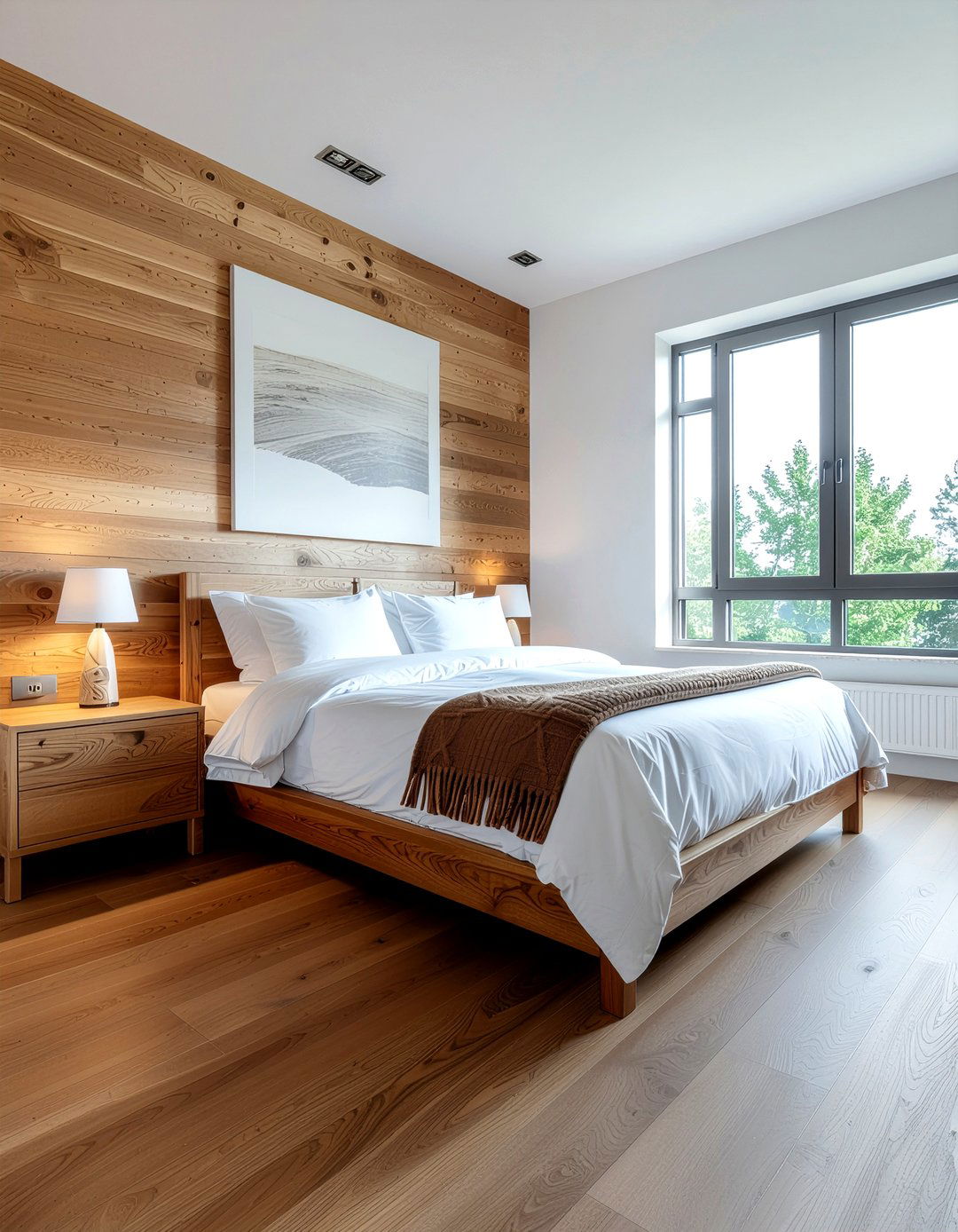 Natural Wood Bedroom - 30 peaceful bedroom ideas