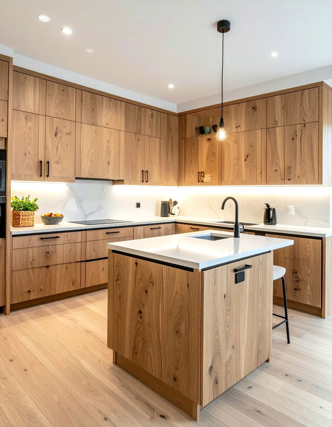 Natural Wood Cabinets - 30 Lowes kitchen ideas
