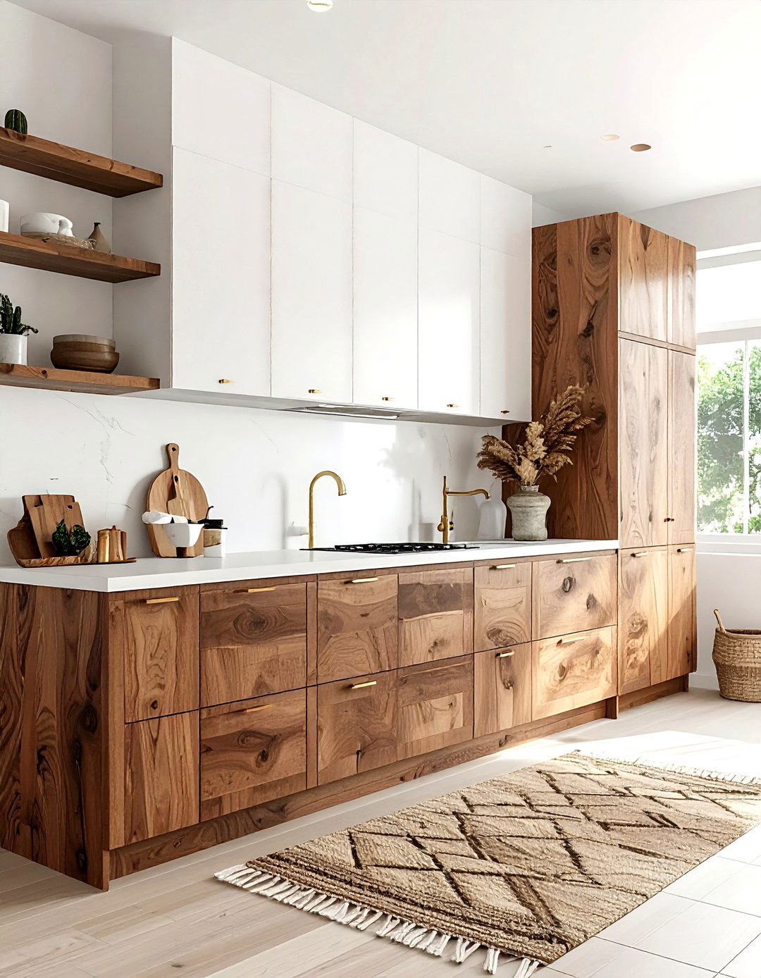 Natural Wood Cabinets - 30 Bohemian kitchen ideas