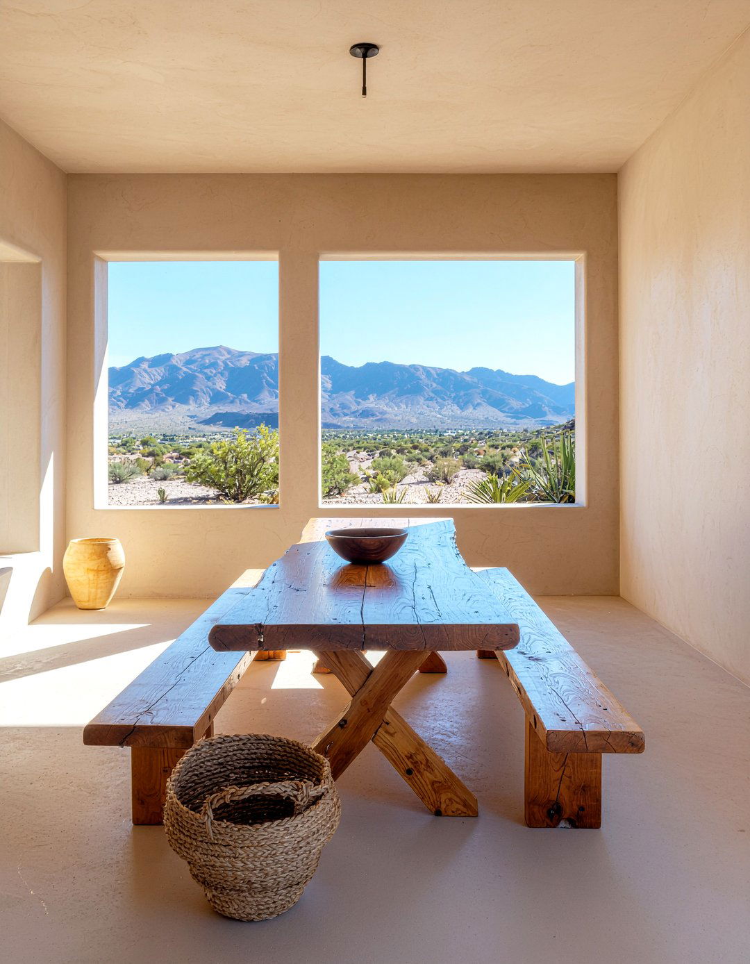 Natural Wood Desert Dining Room - 30 desert dining room ideas