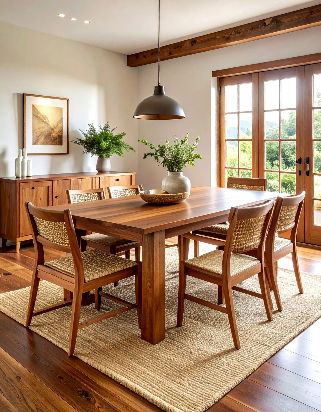 Natural Wood Dining Room - 30 comfortable dining room ideas