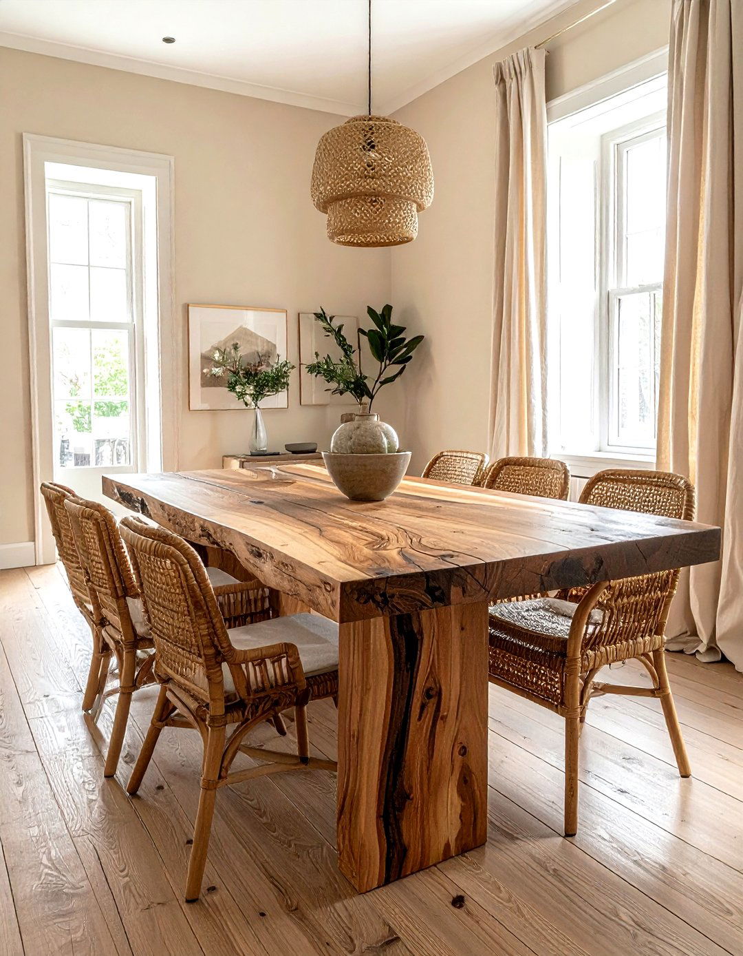 Natural Wood Dining Table - 30 Sonoma dining room ideas