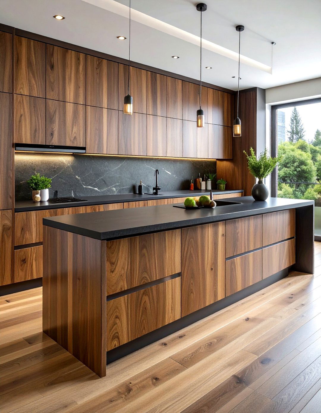 Natural Wood Grain Cabinet - 30 one-of-a-kind kitchen ideas
