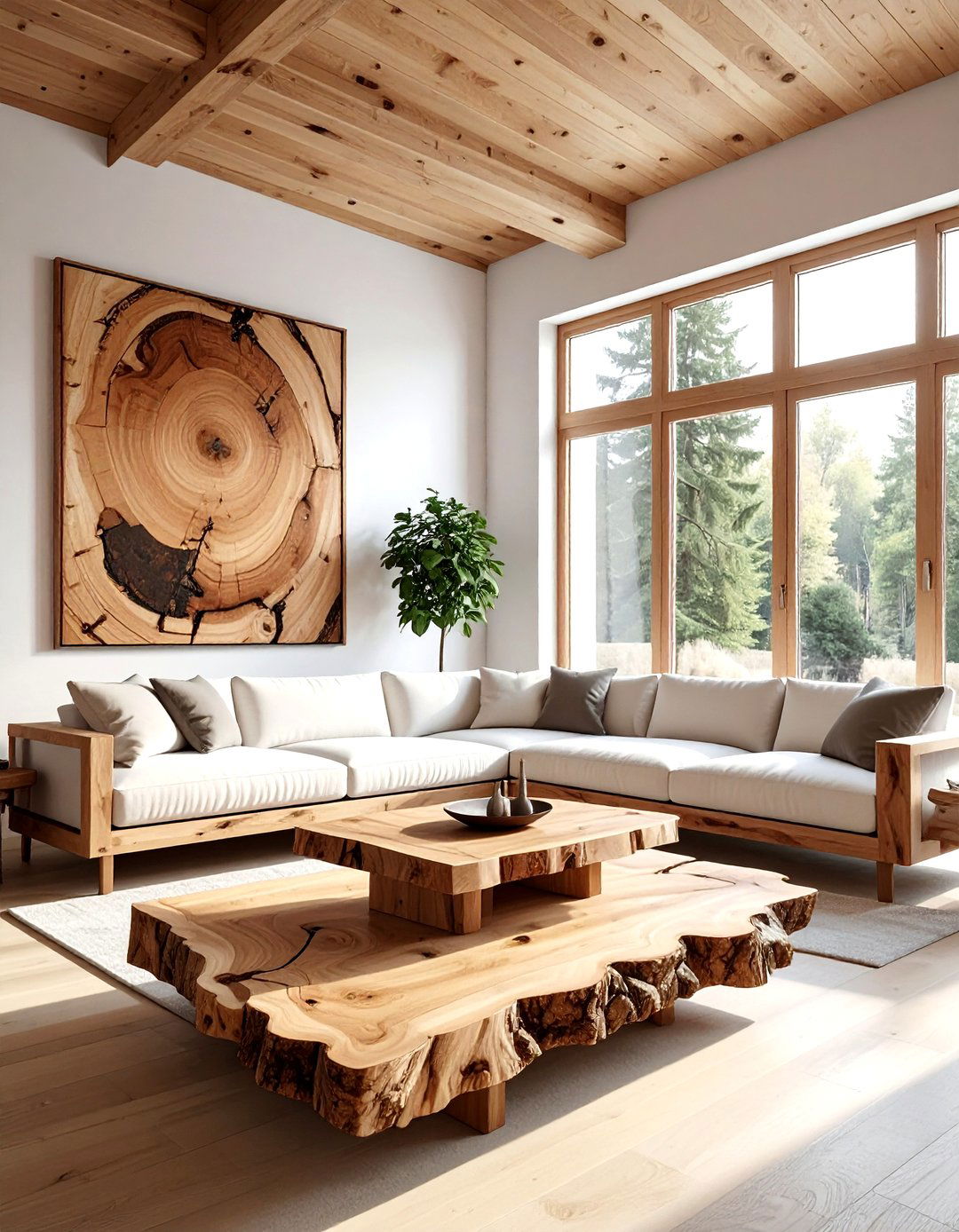 Natural Wood Living Room - 30 zen living room ideas